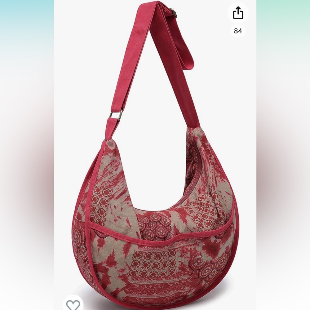 OPQRSTU Womens Hippie Large Sling Shoulder Boho Handbag canvas Crossbody Bags